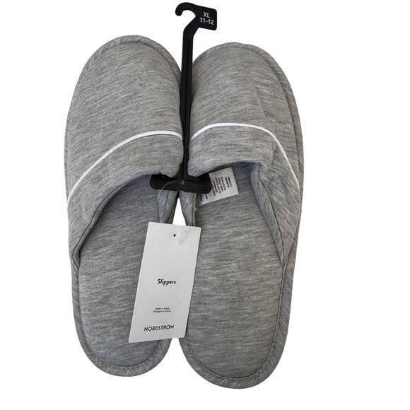 New NORDSTROM Women's Gray Heather Slide Slippers Size XL - Picture 2 of 4